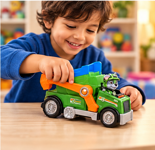 PAW Patrol Rocky Mighty Movie Recycle Truck Toy
