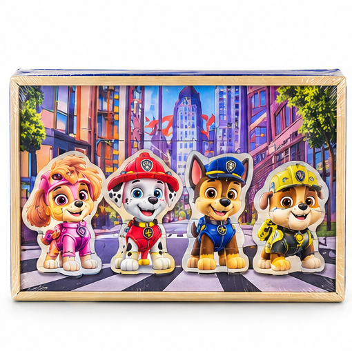 PAW Patrol 4-Piece Interchangeable Character Puzzles – 24 Pieces