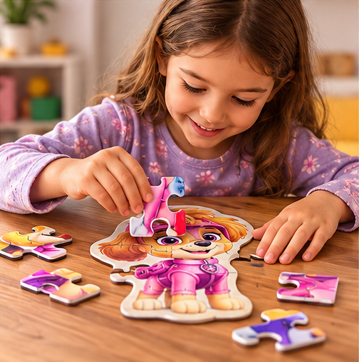PAW Patrol 4-Piece Interchangeable Character Puzzles – 24 Pieces