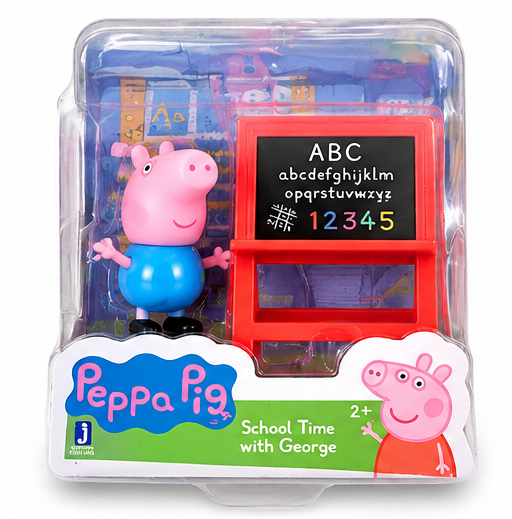 Peppa Pig School Time with George – Educational Figure and Classroom Playset, Ages 2+