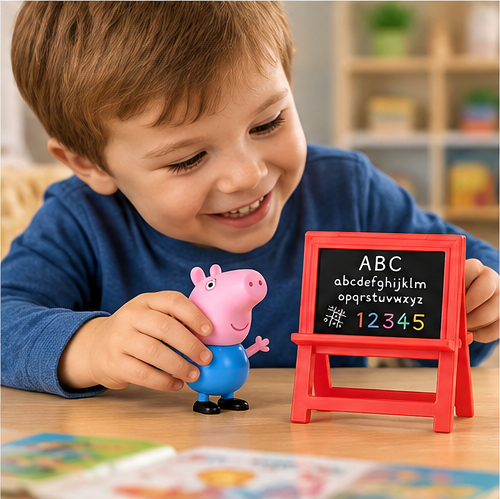 Peppa Pig School Time with George – Educational Figure and Classroom Playset, Ages 2+