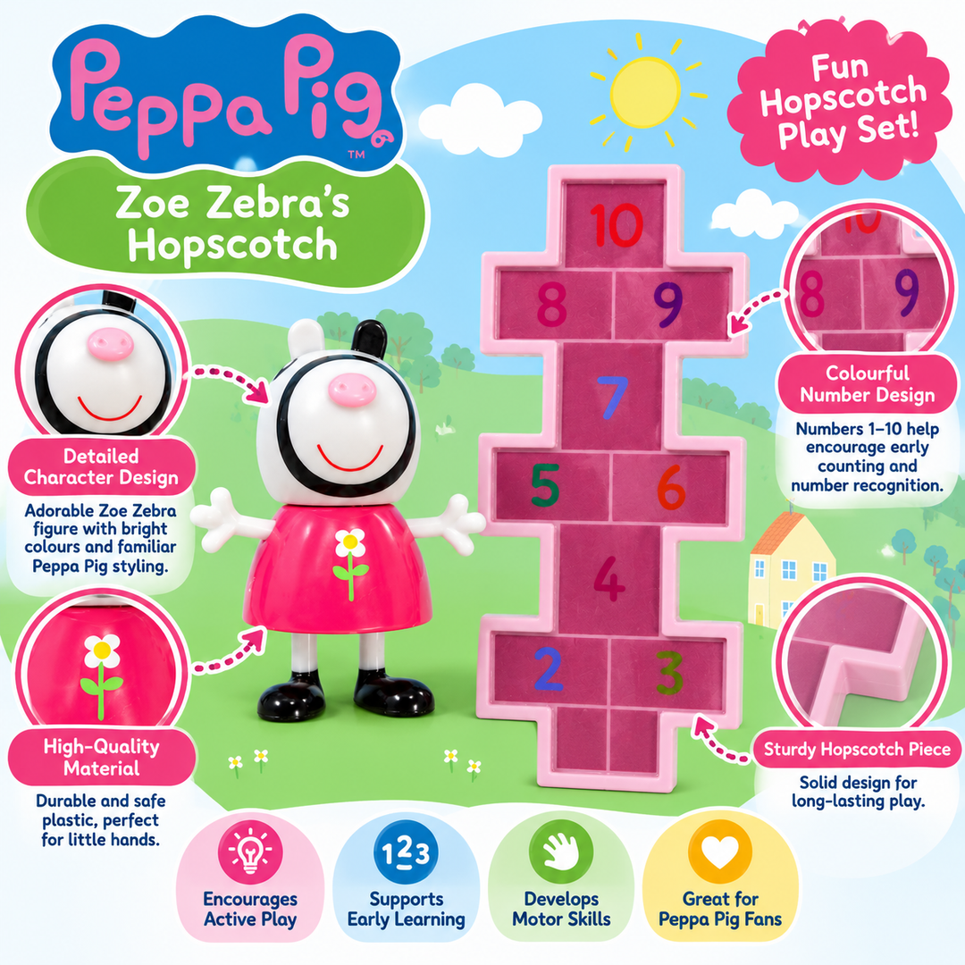 Peppa Pig Zoe Zebra’s Hopscotch Playset