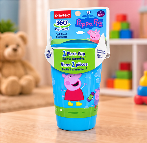 Playtex 360° Peppa Pig Spill-Proof Sippy Cup – Blue