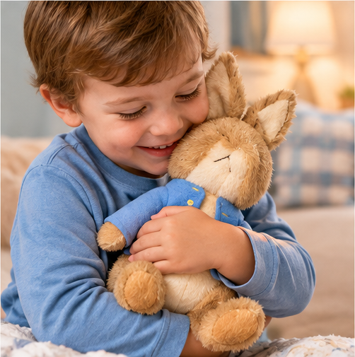 Plush Monkey Soft Toy – Blue Outfit