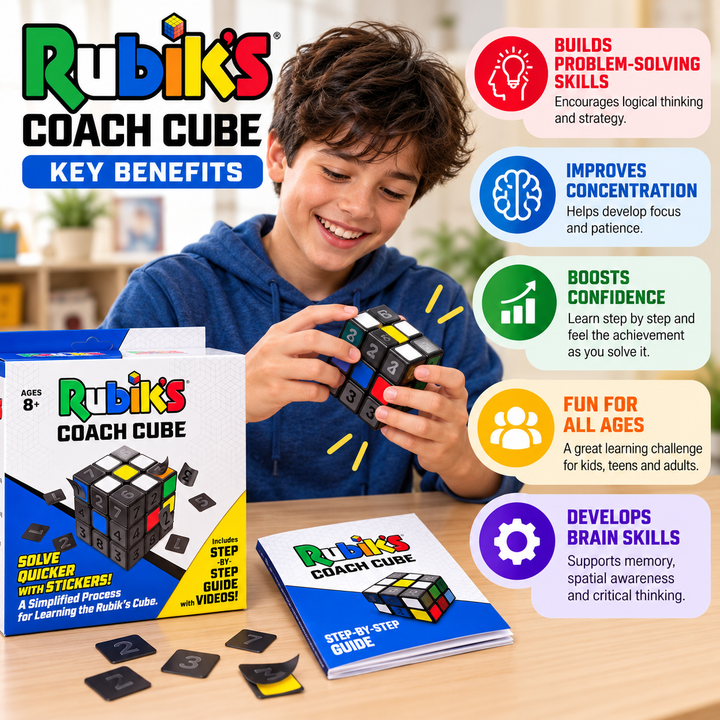 Rubik’s Coach Cube – Beginner 3×3 Puzzle Cube