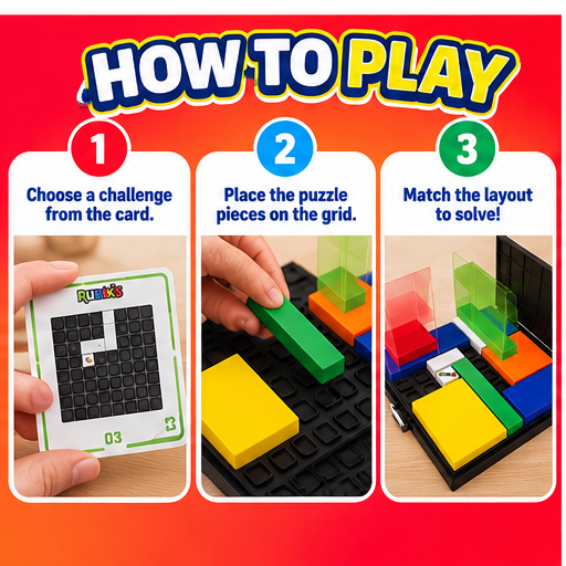 Rubik’s Grid Lock Logic Puzzle Game – 88 Challenges