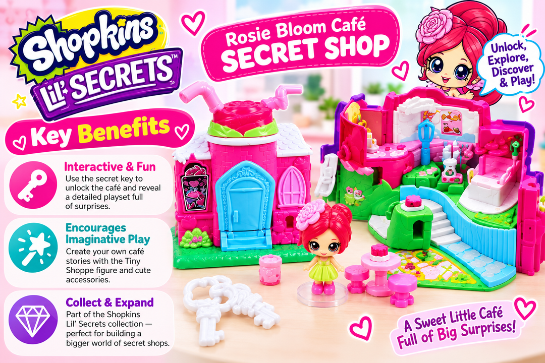Shopkins Lil’ Secrets Rosie Bloom Café Secret Shop Playset