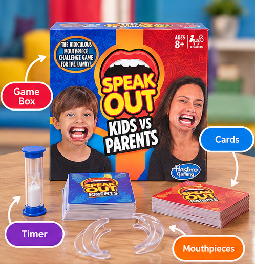 Speak Out Kids vs Parents Family Game