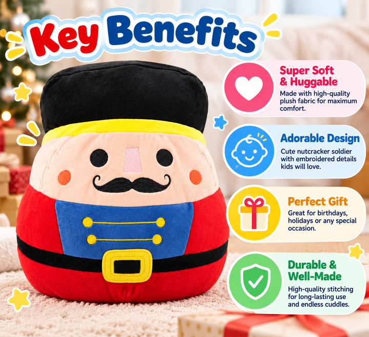 Squishmallows Nutcracker Plush – Christmas Soldier