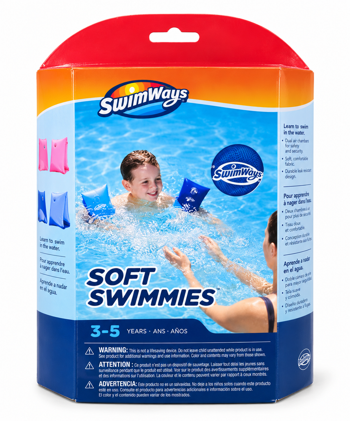 SwimWays Soft Swimmies – Swimming Armbands for Ages 3–5