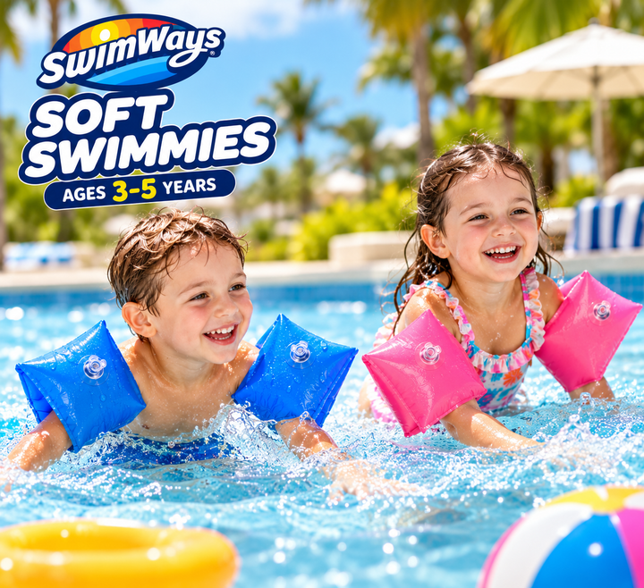 SwimWays Soft Swimmies – Swimming Armbands for Ages 3–5