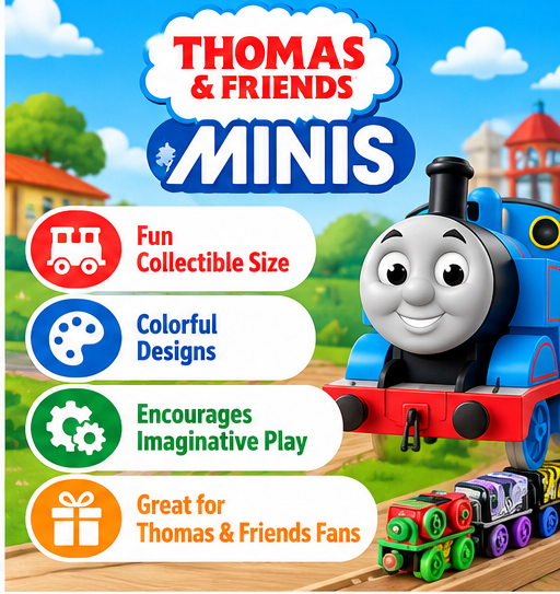 Thomas & Friends Minis Toy Trains – 9-Pack Collectible Miniature Engines