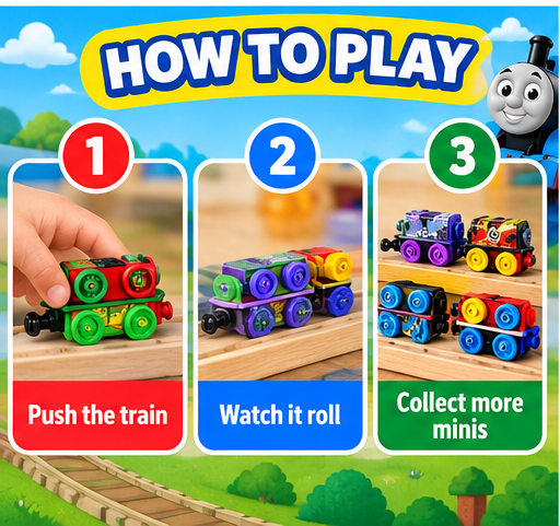 Thomas & Friends Minis Toy Trains – 9-Pack Collectible Miniature Engines