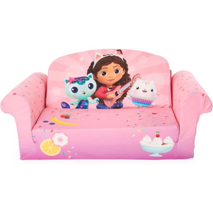 Gabby’s Dollhouse Flip-Open Foam Couch Bed