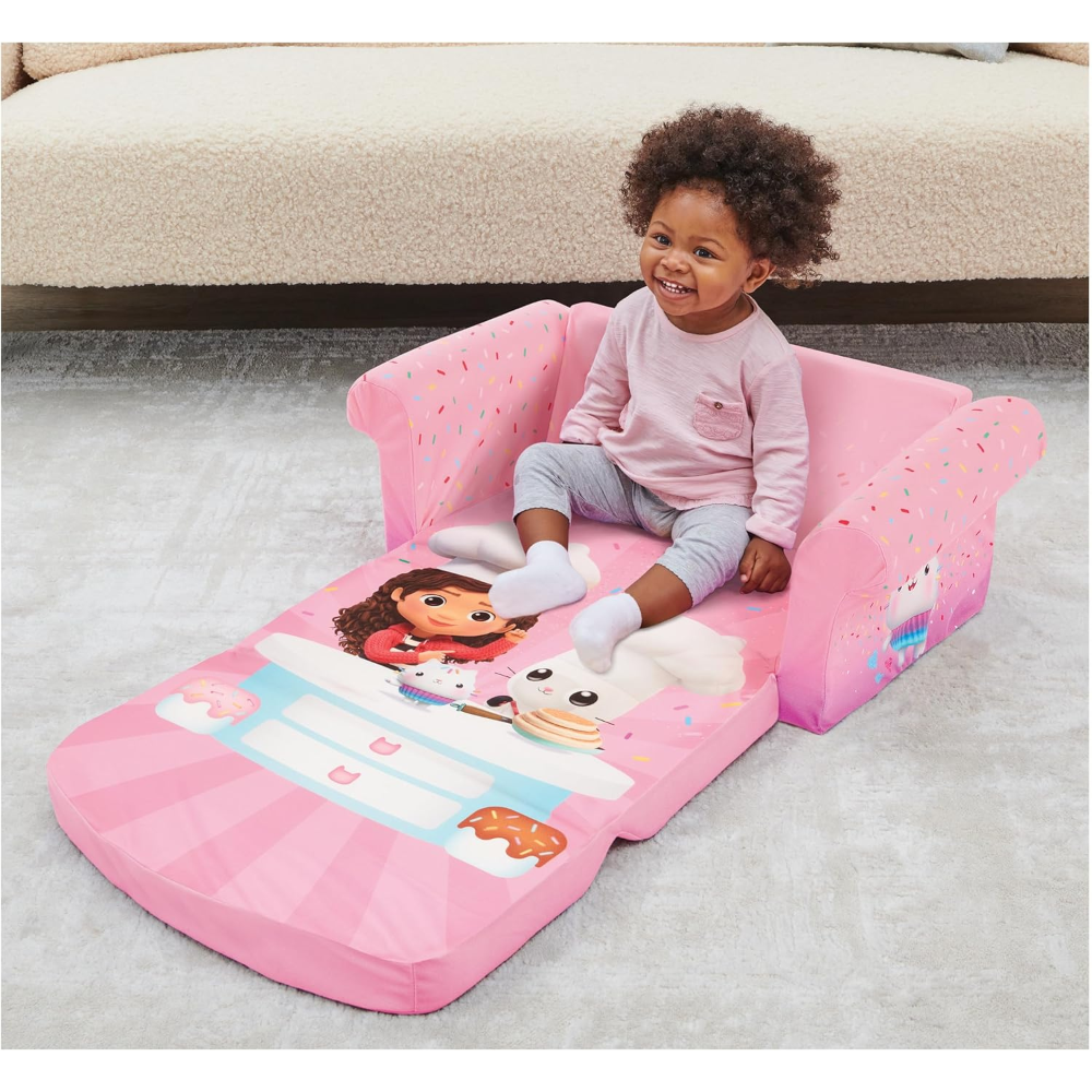 Gabby’s Dollhouse Flip-Open Foam Couch Bed