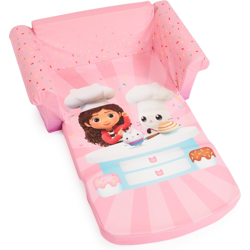 Gabby’s Dollhouse Flip-Open Foam Couch Bed