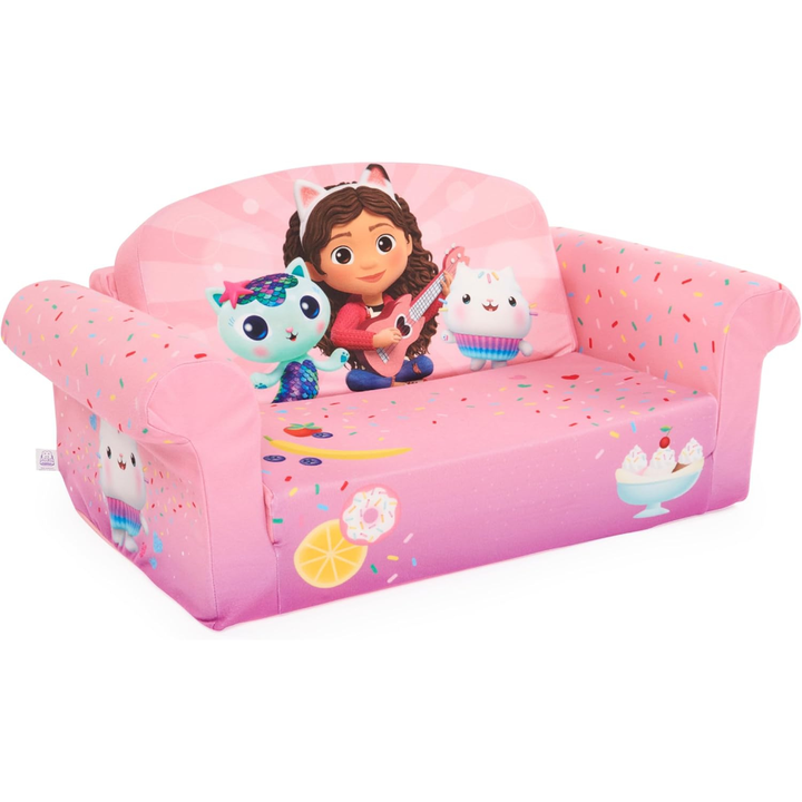 Gabby’s Dollhouse Flip-Open Foam Couch Bed