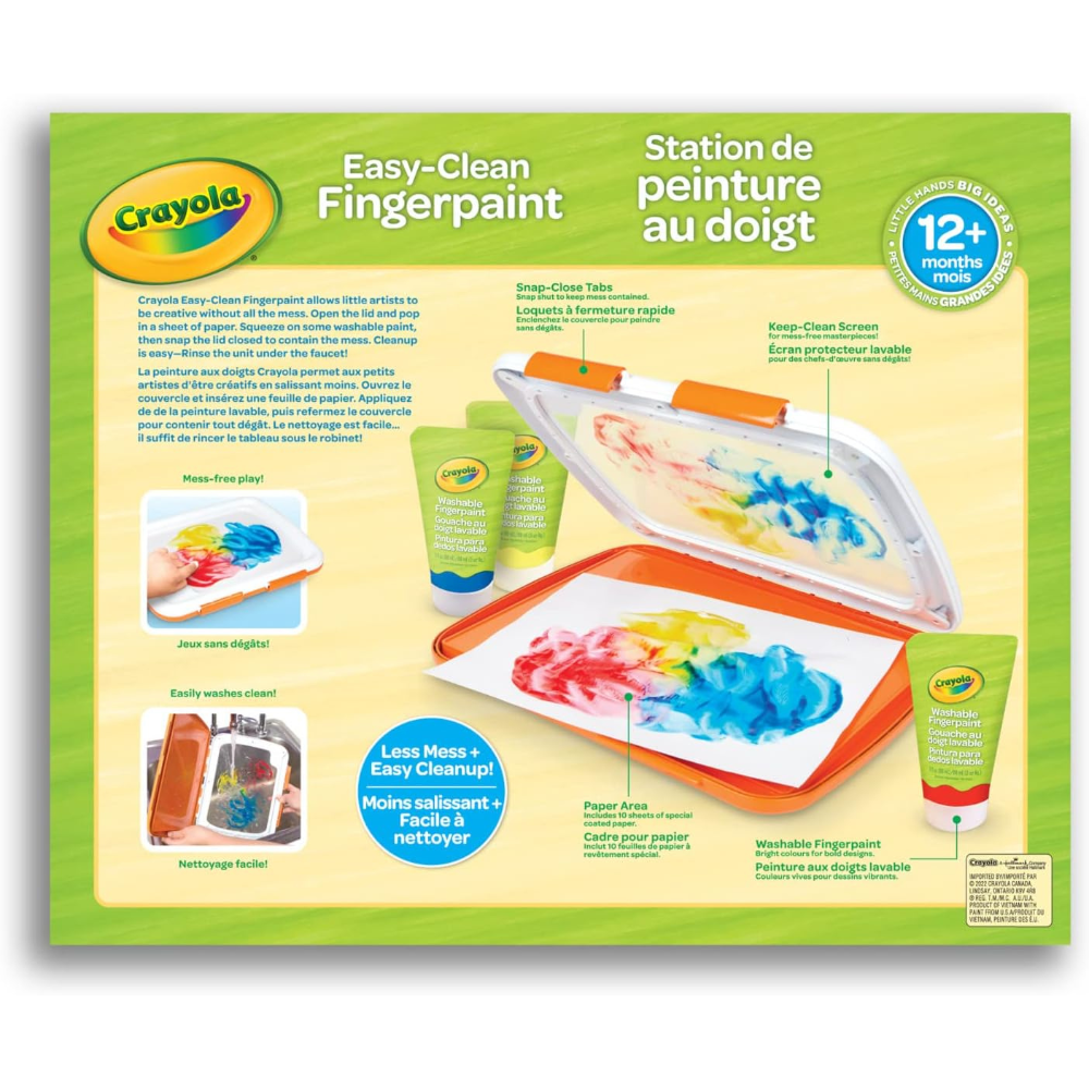 Crayola Easy-Clean Fingerpaint Art Set