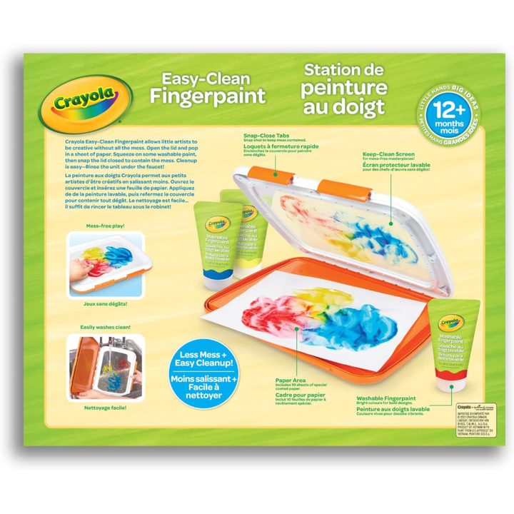 Crayola Easy-Clean Fingerpaint Art Set
