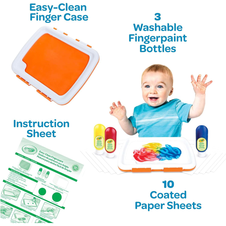Crayola Easy-Clean Fingerpaint Art Set