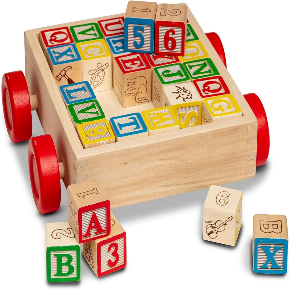 Melissa & Doug Classic ABC Block Cart (30 Blocks)