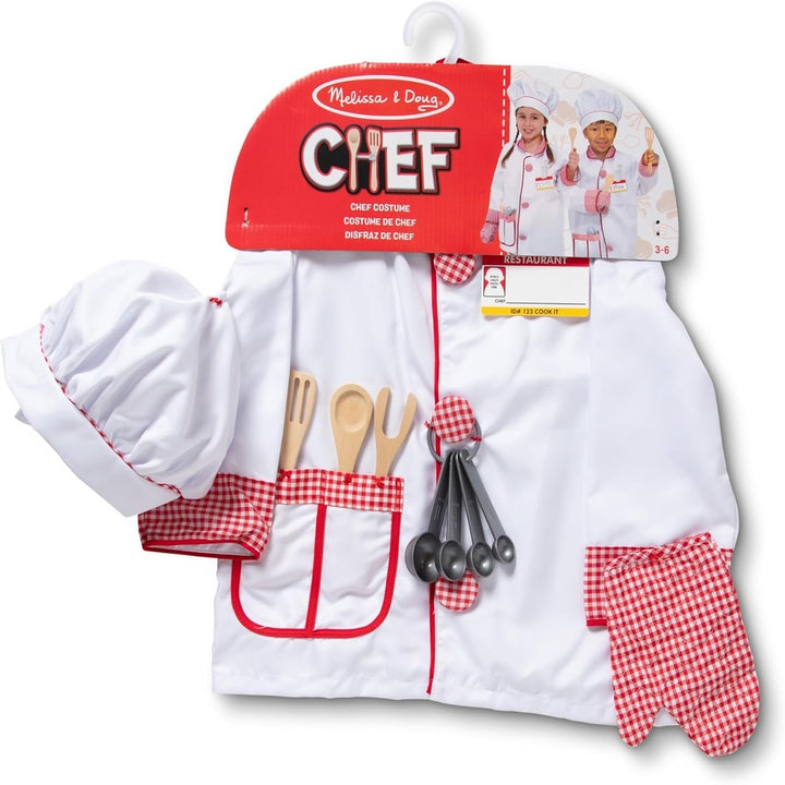 Melissa & Doug Chef Role Play Costume Dress-Up Set (10-Piece)