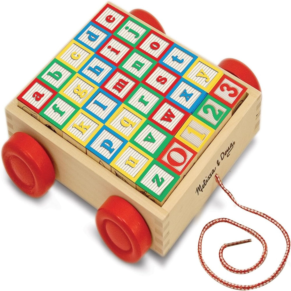 Melissa & Doug Classic ABC Block Cart (30 Blocks)